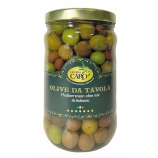 Sizilianische gemischte Oliven (Mediterrane Mischung) im Glas